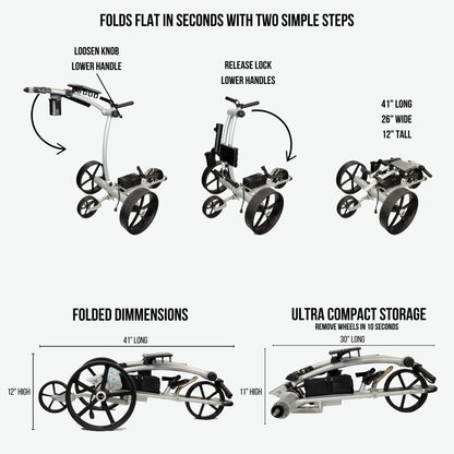 1500 V3 Electric Golf Push Cart With Remote Control
